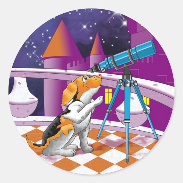 Adesivo telescópio de cães (Frente)