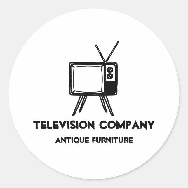 Adesivo Televisão Antiquada Vintage (Frente)