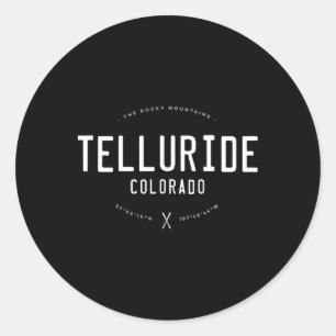 Adesivo Telluride Colorado - Esqui Gráfico Vintage Distres