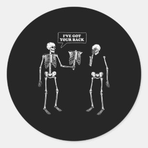 Adesivo Tem as costas... Skeleton Engraçado