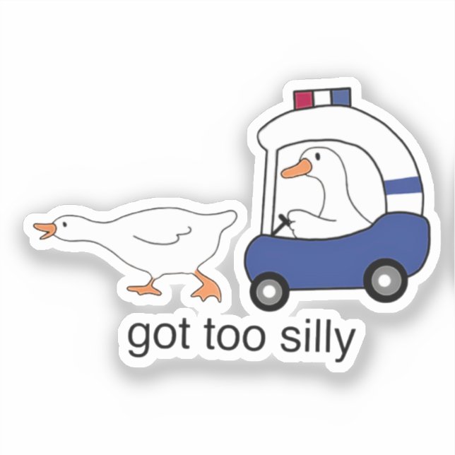 Adesivo Tem Bobo Engraçado De Humor Da Polícia De Ganso (Frente)
