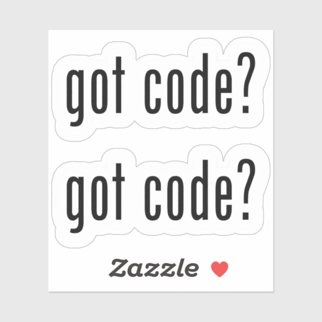 Adesivo tem código? Autocolantes com recorte personalizado (Folha)