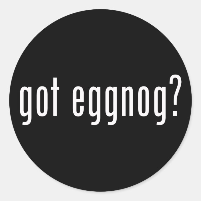 Adesivo Tem Eggnog? Aguardente de Natal Dada Forma Líquida (Frente)