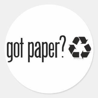 Adesivo tem papel? Sinal de reciclagem