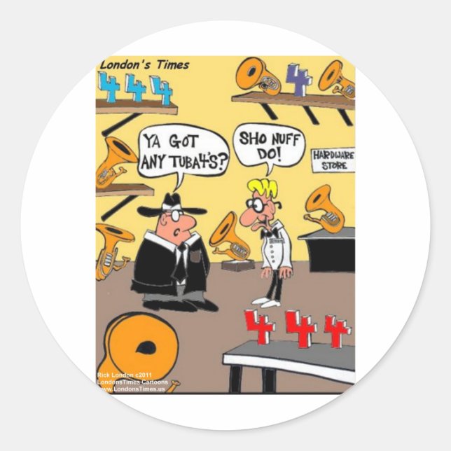 Adesivo Tem Tuba 4? Tuba Engraçada Oferece Cartões Camiset (Frente)