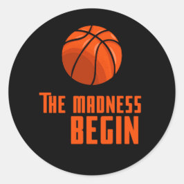 Adesivo tema basquete A loucura começa a marchar loucura