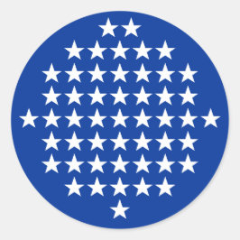 Adesivo Tema da Bandeira Americana Azul com 50 Estrelas Br