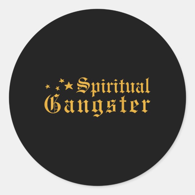 Adesivo Tema da Espiritualidade do Gangster Espiritual (Frente)