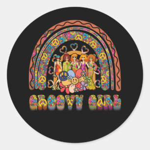 Adesivo Tema da Groovy Girl 60s Figurino Cute 70s - Chuva 