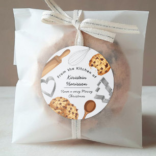 Adesivo Tema de Assar Biscoitos Caseiros Personalizado
