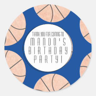 Adesivo Tema de Basquete Festa de Aniversário Esportes Qua