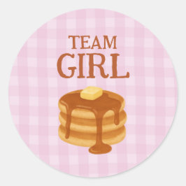 Adesivo Tema de Brunch de Revelação de Gênero da Equipe Me