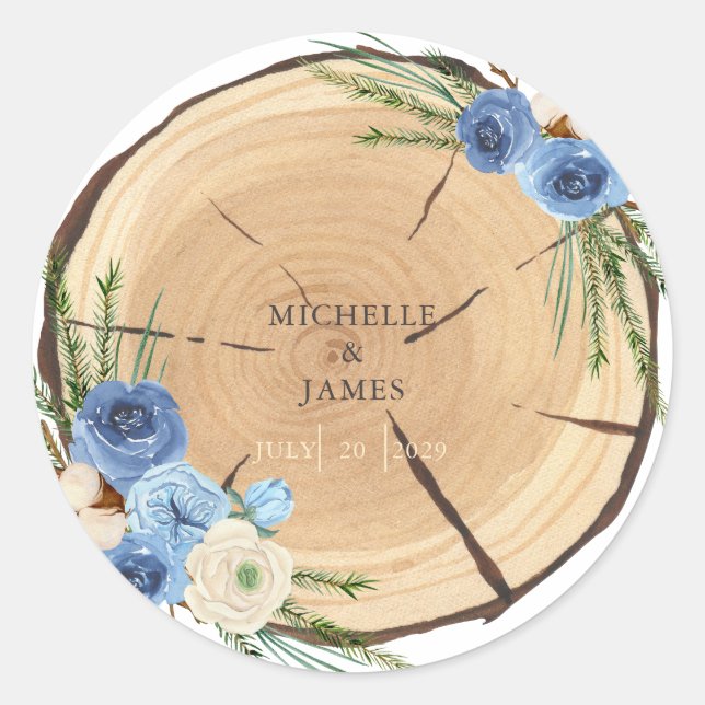 Adesivo Tema de Casamento Rustic Woodland (Frente)