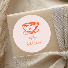 Adesivo Tema de chá para chá de noiva com doodle caprichos