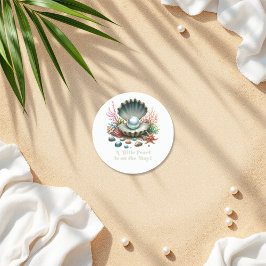 Adesivo Tema de Conchas e Oceano Chás de Bebê Pequena Péro