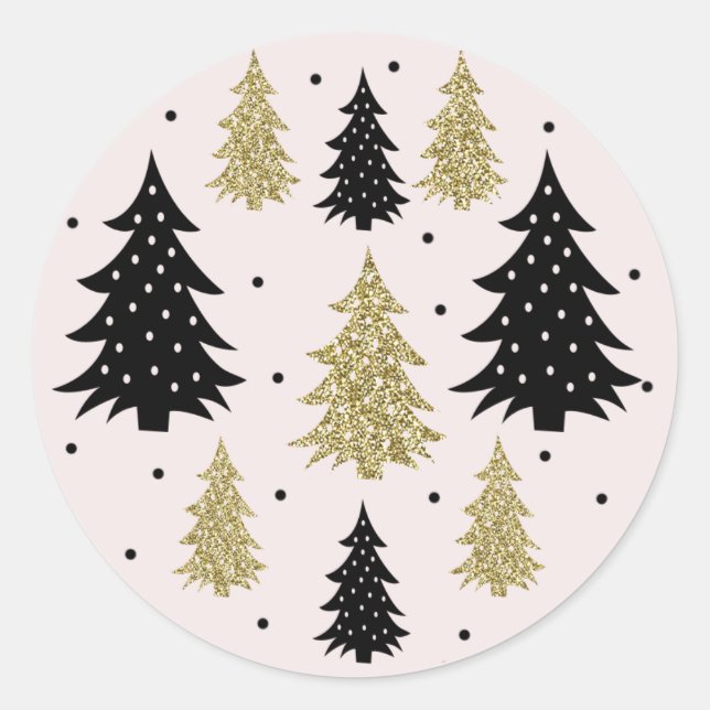 Adesivo Tema de Férias de Natal Dourado com Largura (Frente)