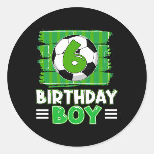Adesivo Tema de festa de 6 anos de menino de futebol 6º an