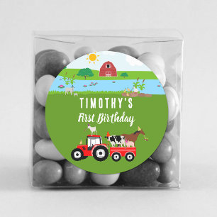 Adesivo Tema de Festa de aniversário de Animais de Criação