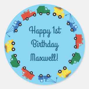 Adesivo Tema de Festa de primeiro aniversario de Carros de