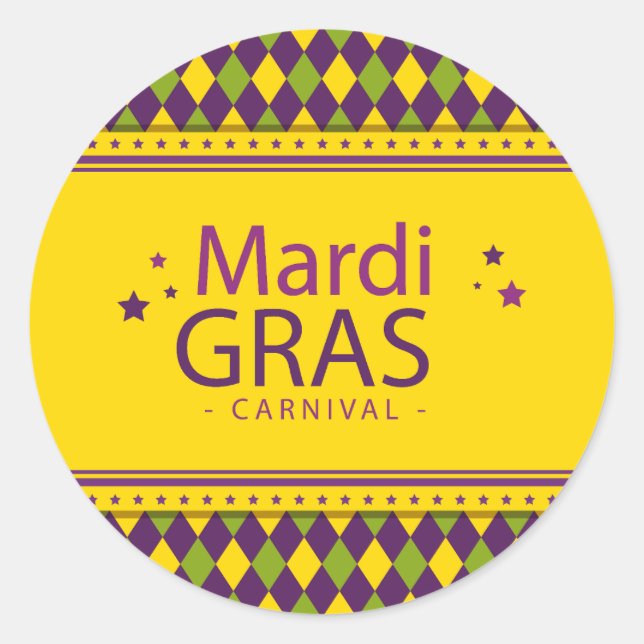 Adesivo Tema de Mardi Gras (Frente)
