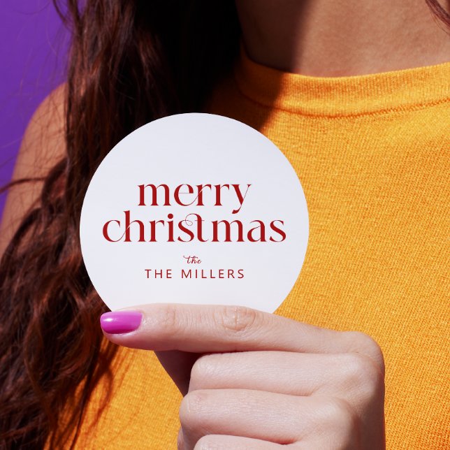 Adesivo Tema de Natal Feliz Típica Retroativa de Natal (Criador carregado)