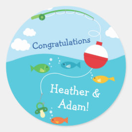 Adesivo Tema de peixe Chá de fraldas de pesca para pescado