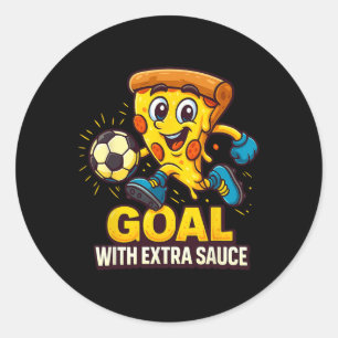 Adesivo Tema de Pizza para Garotos Piada de Futebol