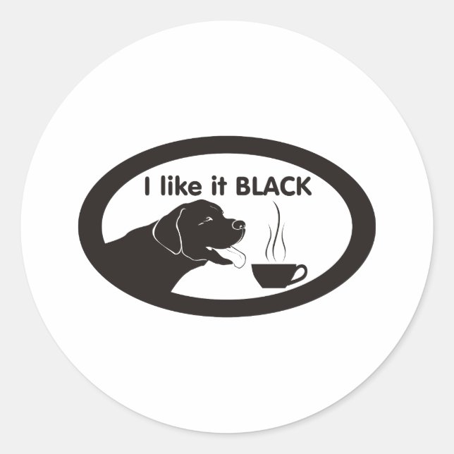 Adesivo Tema do Café Labrador Negro (Frente)
