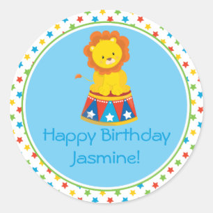 Adesivo Tema   do circo do leão   personalizado