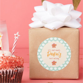 Adesivo Tema do Partido Costeiro da Praia "Shell-Ebration"