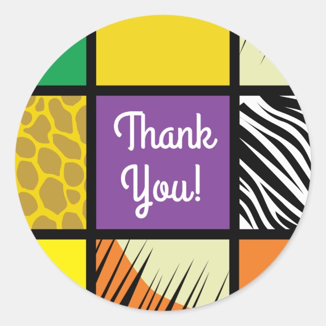 Adesivo Tema do Partido do primeiro aniversario Safari Sel (Frente)