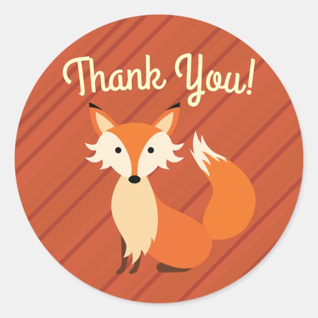 Adesivo Tema do Pequeno Fox Cute Colorir primeiro aniversa (Frente)