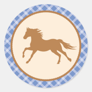 Adesivo Tema do primeiro aniversario do Cowboy Horse Pony