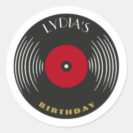 Adesivo Tema do Registro de Vinilo Gatsby do 1920 Personal