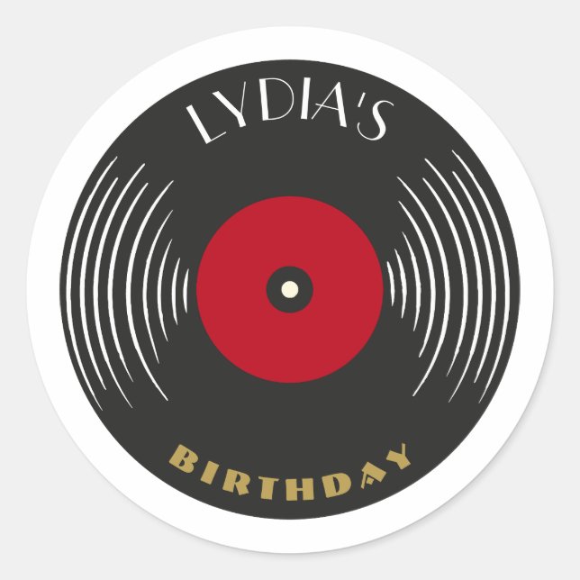 Adesivo Tema do Registro de Vinilo Gatsby do 1920 Personal (Frente)