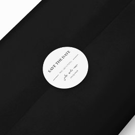 Adesivo Tema Elegante de Casamento Negro e Branco