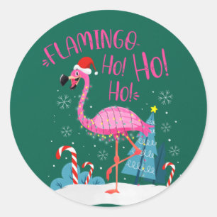 Adesivo Tema Flamingo Flamingo Ho-Ho Natal Rosa-Ho