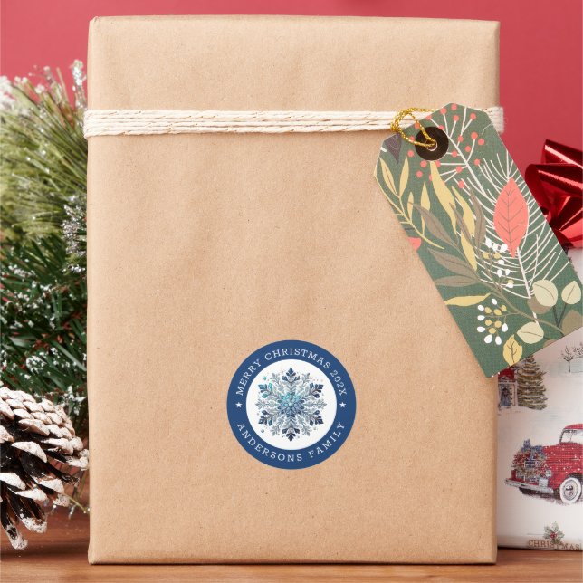 Adesivo Tema Floco de Neve e Cristais de Gelo (Feriado)