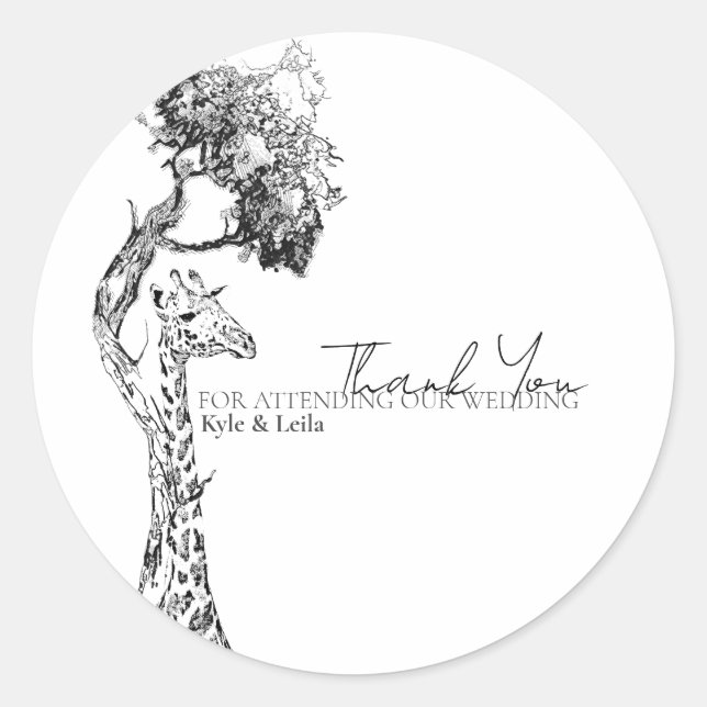 Adesivo Tema Girafa Safari (Frente)