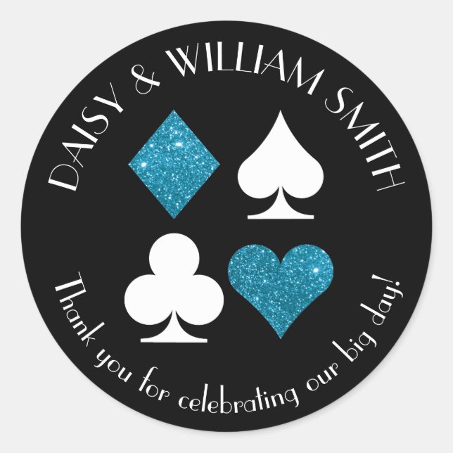 Adesivo Tema Las Vegas Texto Personalizado Brilho Azul Mal (Frente)