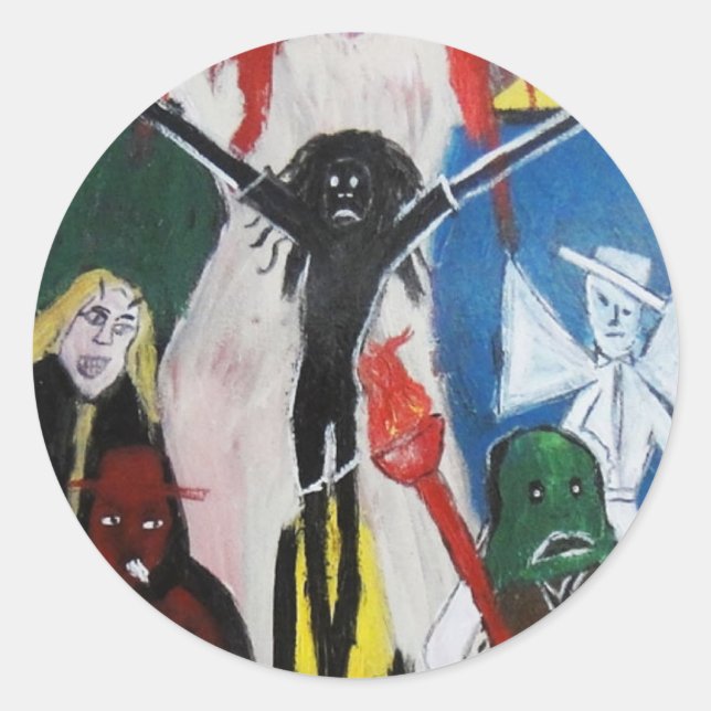ADESIVO TEMOR COMO JESUS DE CABELO VERMELHO (Frente)