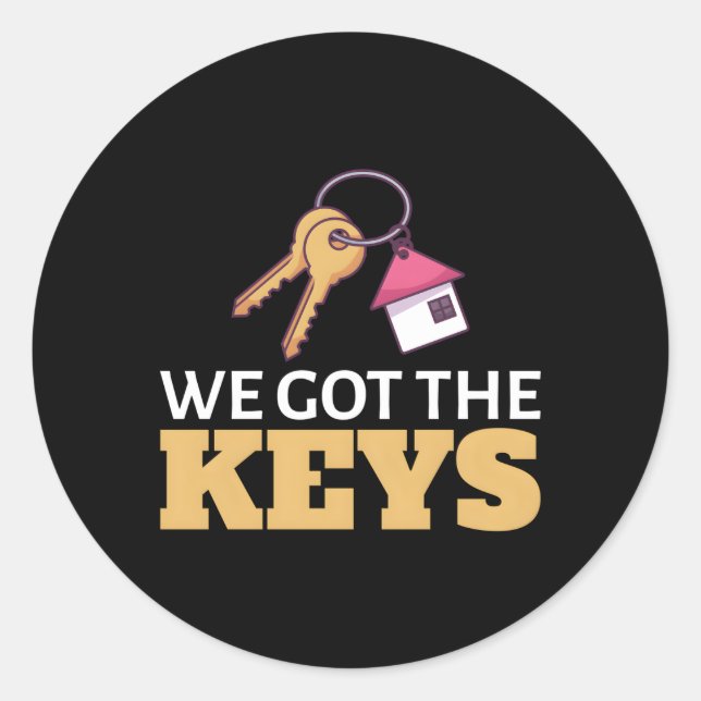 Adesivo Temos As Chaves Da Primeira Vez Que O Proprietário (Frente)