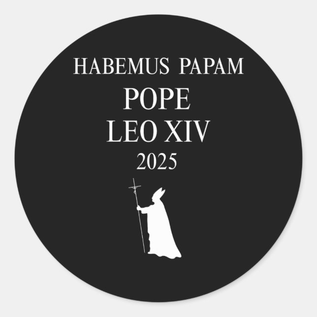 Adesivo Temos Um Papa Habemus Papam 2025 Deus abençoe Pope (Frente)