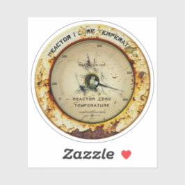 Adesivo Temperatura Do Núcleo Do Reator Nuclear Envelhecid