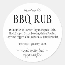 Adesivo Tempero de Churrasco BBQ Rub
