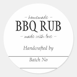 Adesivo Tempero de churrasco caseiro Rub Barbeque Blend Po