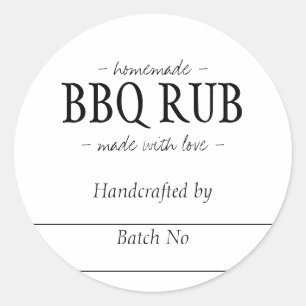 Adesivo Tempero de churrasco caseiro Rub Barbeque Blend Po