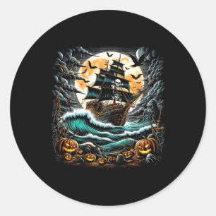 Adesivo Tempestade do Navio Pirata no Barco de Halloween d