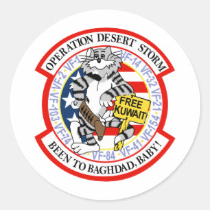 Adesivo Tempestade no deserto da operação de F-14 Tomcat