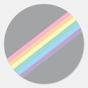 Adesivo Tempestade Sky e Rainbow Round Stickers